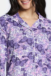 Zivame 2 Mile Fashion Knit Cotton Pyjama Set - Aster Purple — thumbnail 5